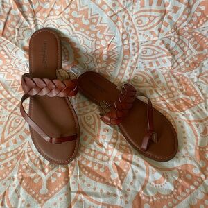 American Eagle Braided Leather Sandals